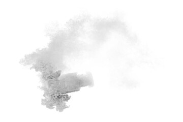 Smoke car burnout on transparent background