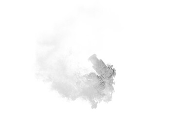 Smoke car burnout on transparent background