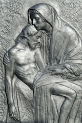 Piéta. Cimetière monumental, Milan - Italie