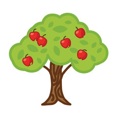 illustration of an apple tree