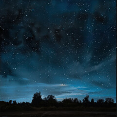 Dark starry sky
