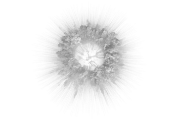 Smoke shockwave on transparent background