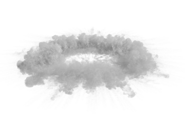 Smoke shockwave on transparent background