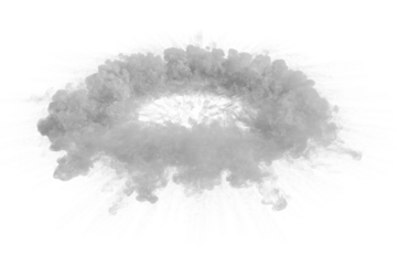 Smoke shockwave on transparent background