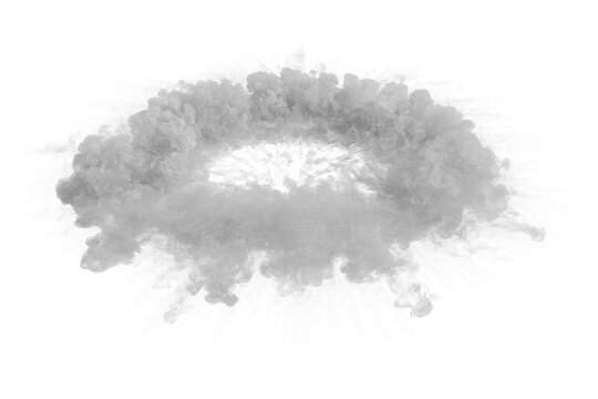 Smoke shockwave on transparent background