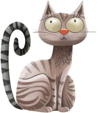 A strange cat with a funny face.