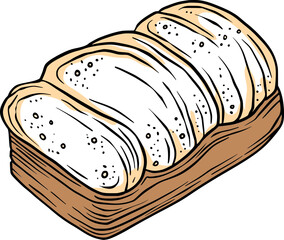 Bread bread baking bakery vector vintage art sketch - 785646148