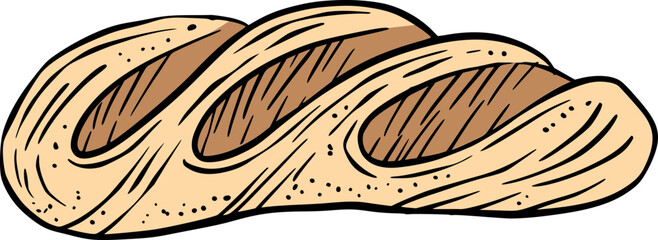  Baguette bread loaf baking bakery vintage bakery vector line art sketch