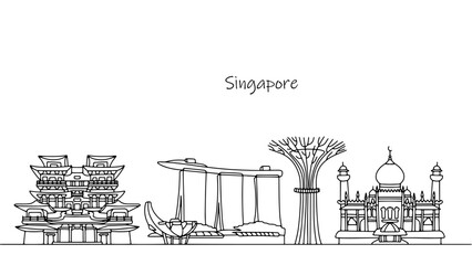 Sights of Singapore - obrazy, fototapety, plakaty
