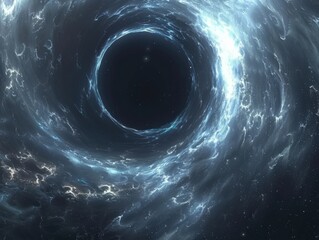 Journey Into the Abyss: A Realistic Black Hole Discovery Image