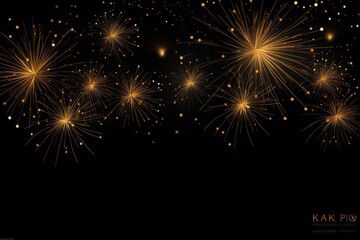 Fototapeta na wymiar Fireworks shining sparks. Fireworks explosions object for festival background. Celebrate Lighting effect isolated illustration. High quality photo