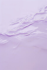 Flat lay water texture ripple pastel lilac background. Spa, cosmetics or summer concept - 785649727