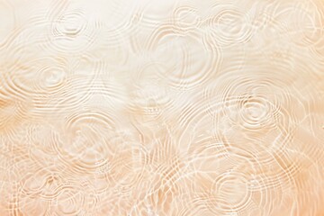 Flat lay water texture wavy peach fuzz background. Spa, cosmetics or summer concept - 785649772
