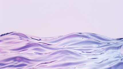 Flat lay water texture ripple pastel lilac background. Spa, cosmetics or summer concept - 785650112