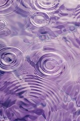 Flat lay water texture ripple pastel lilac background. Spa, cosmetics or summer concept - 785650155