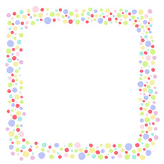 Vibrant Confetti Frame Border