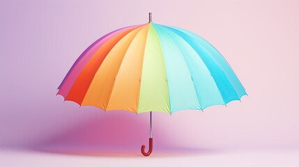 white umbrella on light pastel background
