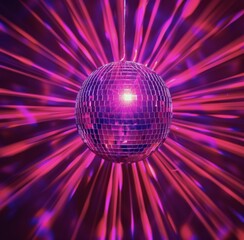 Obraz premium Shiny Disco Ball Hanging From Ceiling