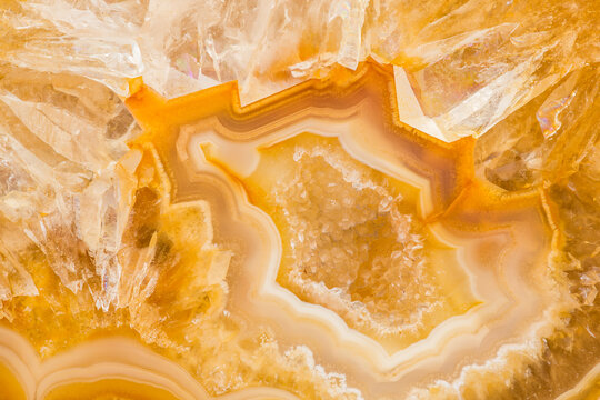 Intricate patterns of Brazilian Agate slice