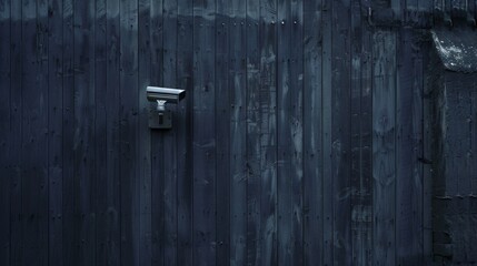 CCTV camera on the concrete wall. Security video surveillance and tracking camera. Closed-circuit television.