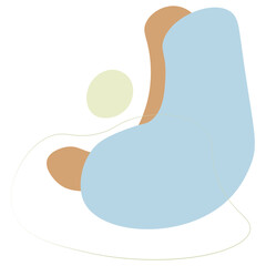 Abstract shape style, nature organic. Vector illustration.	