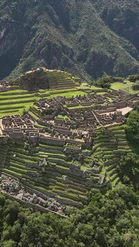 Machu Picchu, Peru. Aerial view