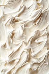 Fototapeta premium Delicious Vanilla Ice Cream Close-Up on Frosty White Background