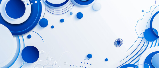 Blue and white circles abstract tech banner design copy. new background.creative design , cover, banner, flyer