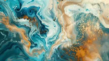 Turquoise blue and sandy brown, abstract background, styled for natural contrast and a calm ambiance