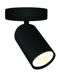 Black hanging lamp. vector illustration