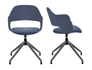 Blue office chair. vector illustration