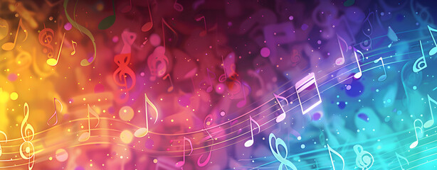 Abstract musical background with instrument Cheerful color abstract background on a musical theme. - obrazy, fototapety, plakaty