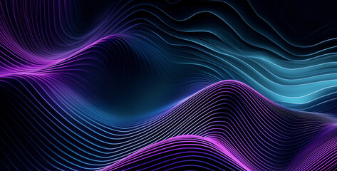 Curve abstract futuristic dynamic gradient background. Neon wave modern banner Illustration for...