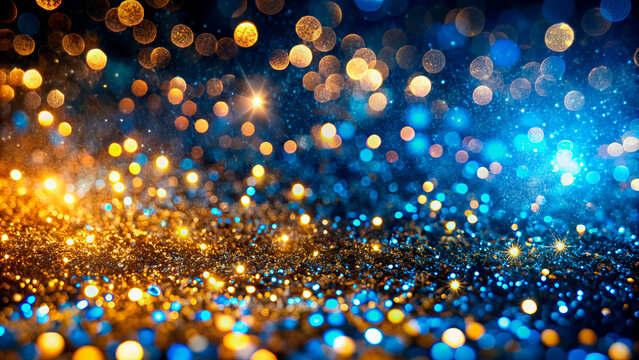 Fototapeta Abstract background with glitter and bokeh