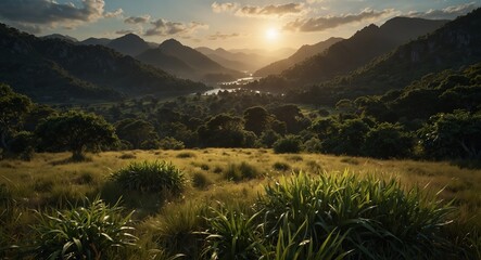 An ultra detailed, realistic, digital art, featuring Brazilian nature. happy An_ultra_detailed_realistic_digital_art_featuring_Braz