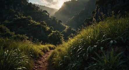 An ultra detailed, realistic, digital art, featuring Brazilian nature. happy An_ultra_detailed_realistic_digital_art_featuring_Braz