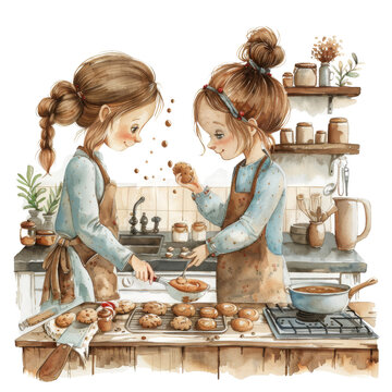 Sweet Bond: Mother-Daughter Cookie Duo - Delicious Treats for Special Moments