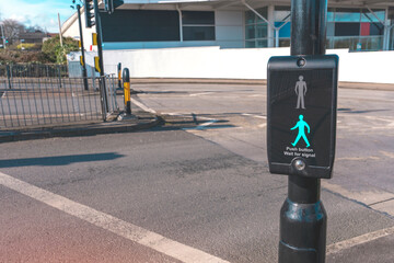 traffic light for pedestrians to cross the street safely. Rules for reducing accident