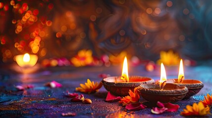 Hindus celebrate Diwali, the festival of lights, and Diya