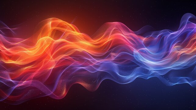 Vibrant violet wave of particles in the sky, resembling a liquid art masterpiece