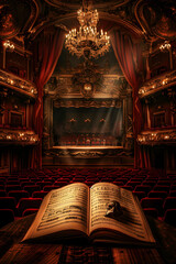 The Grandeur of Opera: A Captivating Image of a Vintage Opera House and Its Artistic Ambiance