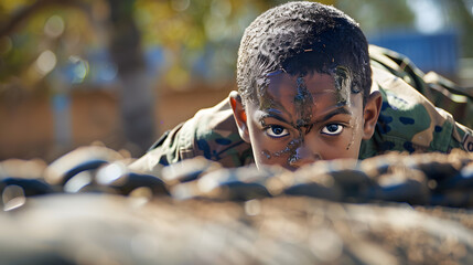 A fitness challenge inspired by military training where kids participate in obstacle courses designed to promote physical health and resilience.