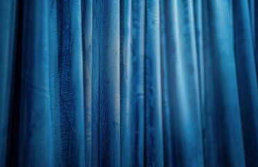 Blue Curtain With Lights