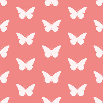 Whimsical Butterfly Flight Seamless Vector Pattern for Playful Decor