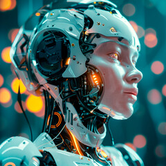 Fototapeta premium The evolution of AI technologies shaping the technologies of the future, embodying the sovereignty of AI in advanced computing and autonomous systems. Sovereign AI embodies the pinnacle of AI sovereig