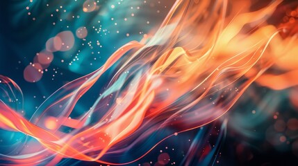 Energetic lines and shapes in motion   AI generated illustration - obrazy, fototapety, plakaty