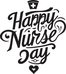 Super Nurses: Celebrating Nurse Day typography T-shirt Design.