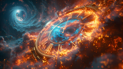 Quantum Time Travel ,
The time machine emerging from a swirling vortex r 00710 03
 - obrazy, fototapety, plakaty