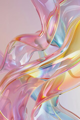 Abstract colorful fluid shape, generative ai