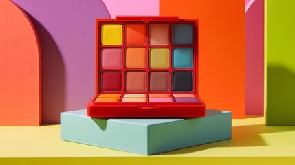 Playful makeup palette designs   AI generated illustration